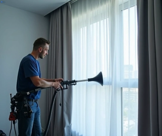Professional curtain stain removal process equipment Matty Curtain Cleaning inala