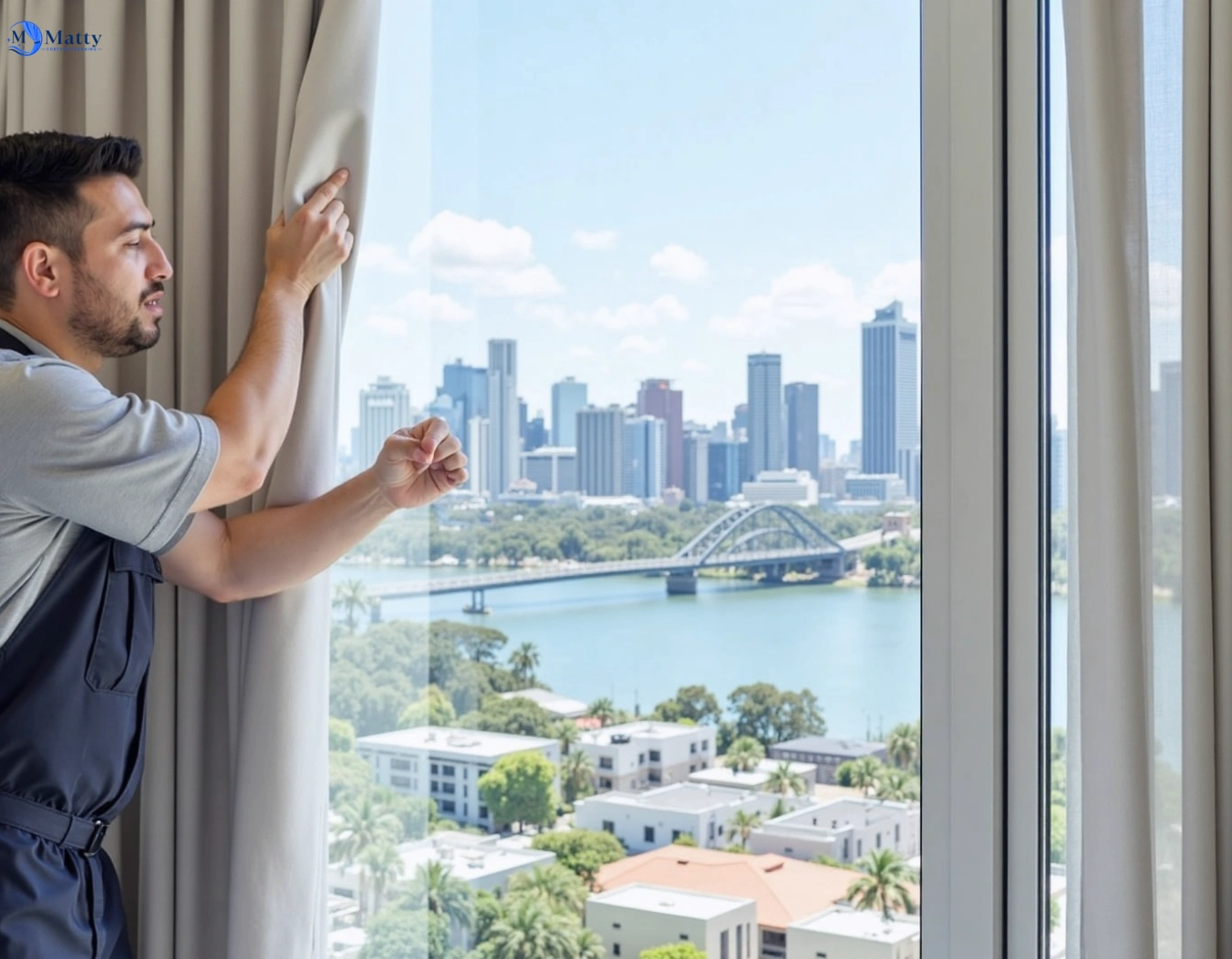Professional curtain steam cleaning service inala QLD by Matty Curtain Cleaning