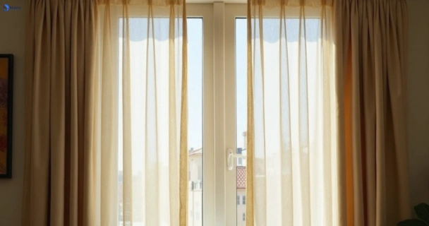 Dusty and dull curtains in inala before steam cleaning